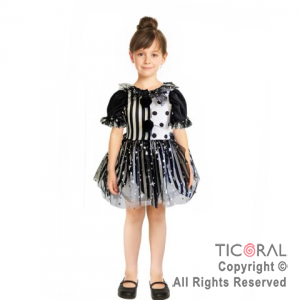 DISFRAZ PAYASA NEGRA HW TALLE 3 x 1